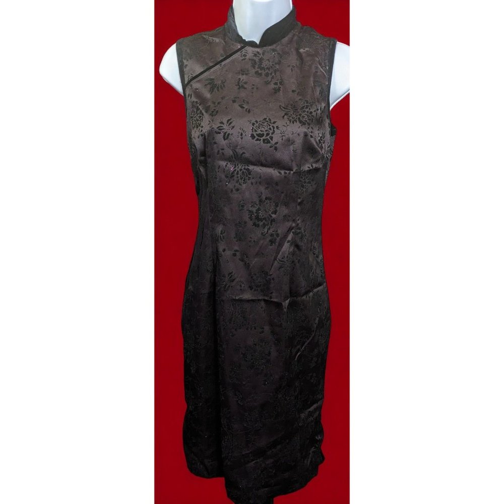 CDC Qipao Style Purple Floral Dress